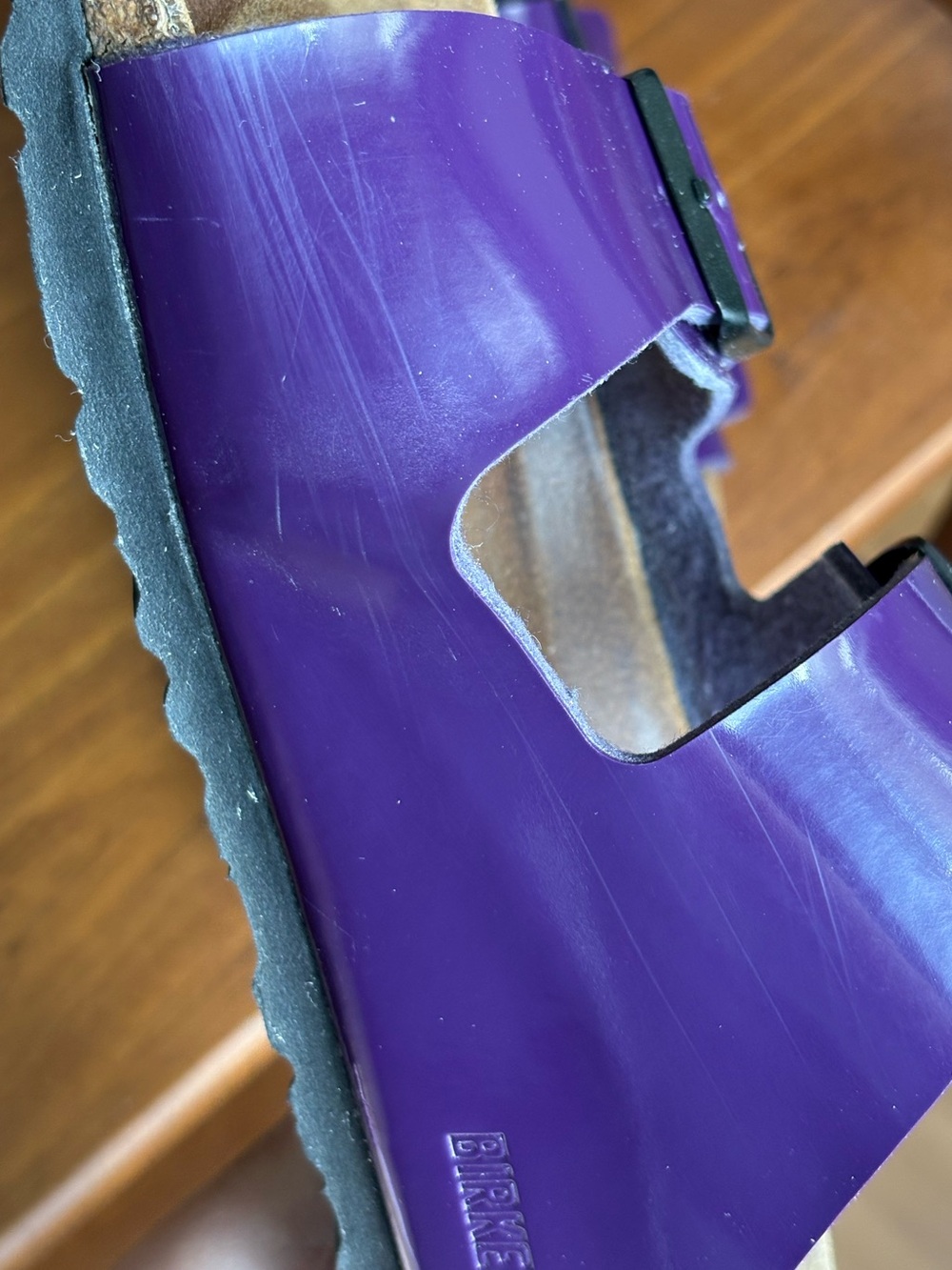 Birkenstock 42 Patent Plum Purple Arizona Sandals - Picture 8 of 14